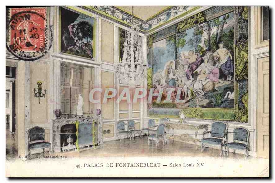 Palais de Fontainebleau — Salon Louis XV — G. D. N. G. Fontainebleau, n°49
