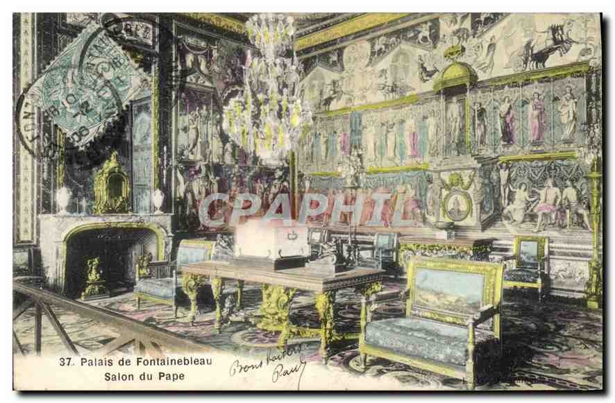 Palais de Fontainebleau — Salon du Pape — Éditeur Brons Karrer Paul