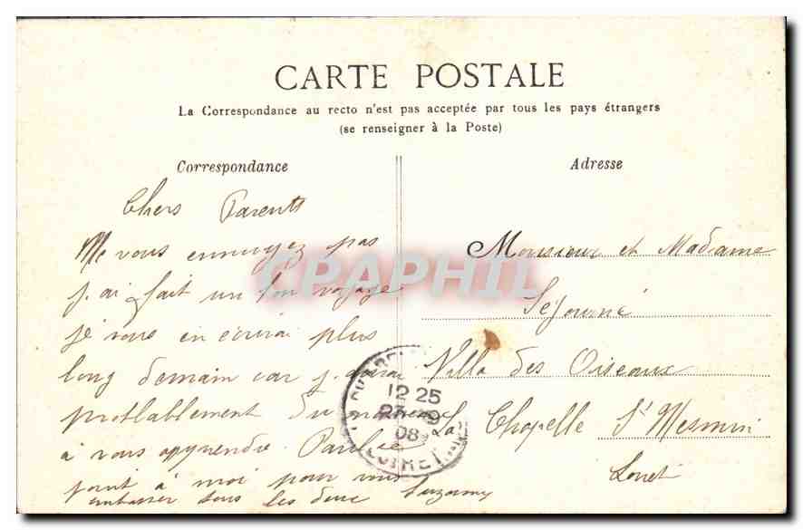 Palais de Fontainebleau — Vestibule d'Honneur — Éditeur : C. L. B. n°43 — Reverso