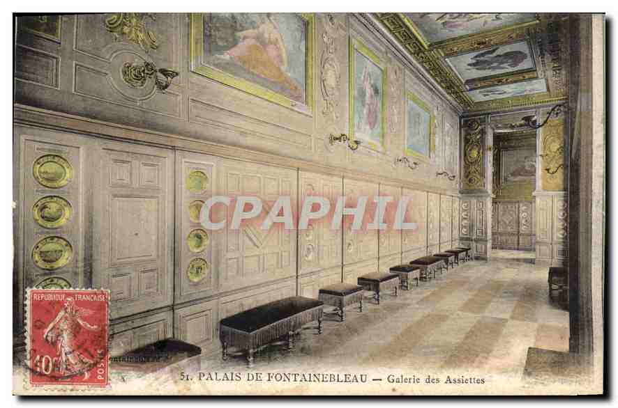 Palais de Fontainebleau — Galerie des Assiettes — CPAPHIL