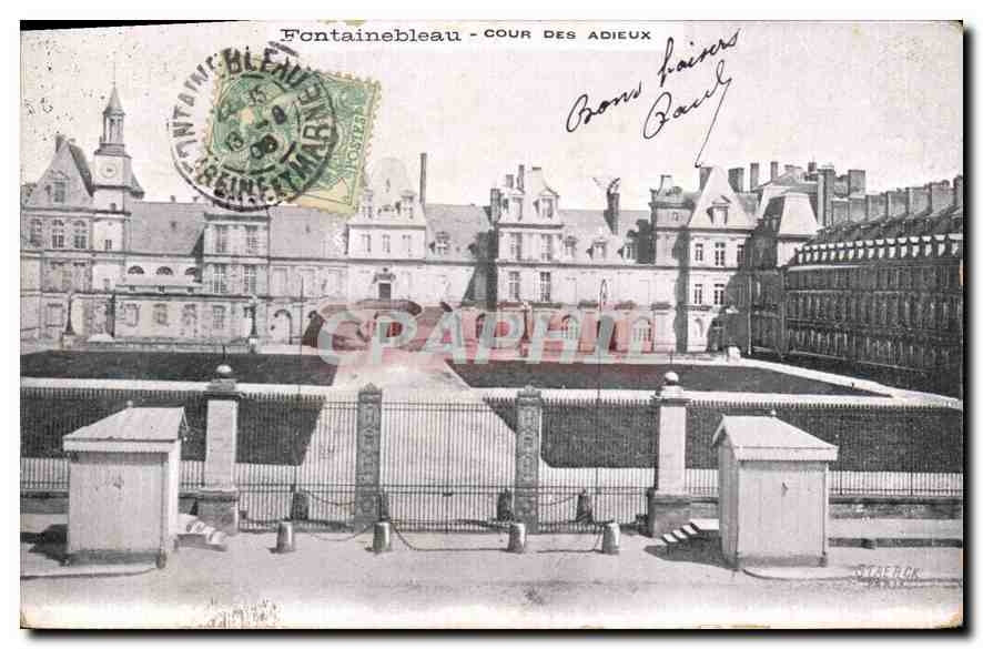 Fontainebleau — Cour des Adieux — éditeur Stäberck, Paris