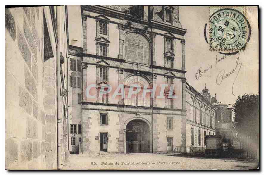 Schloss Fontainebleau — Goldene Pforte — Verleger nicht sichtbar, Seriennummer 65
