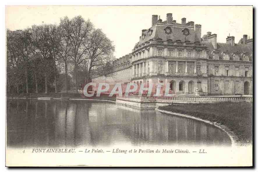 Fontainebleau — Il Palazzo, L'Étang e il Padiglione del Museo Cinese — LL.