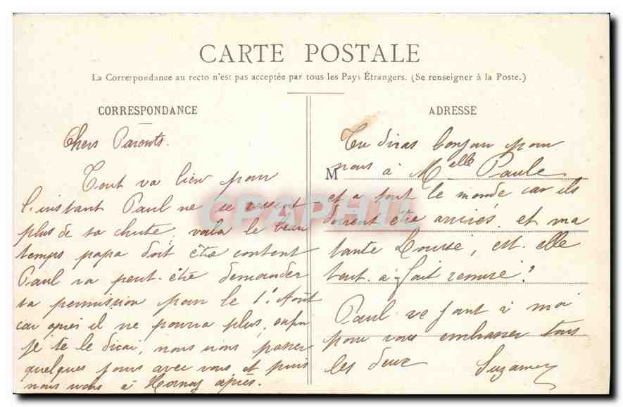 CPA Palais de Fontainebleau Le Chapeau de l'Empereur a son retour de L'Ile d'Elbe  — Verso