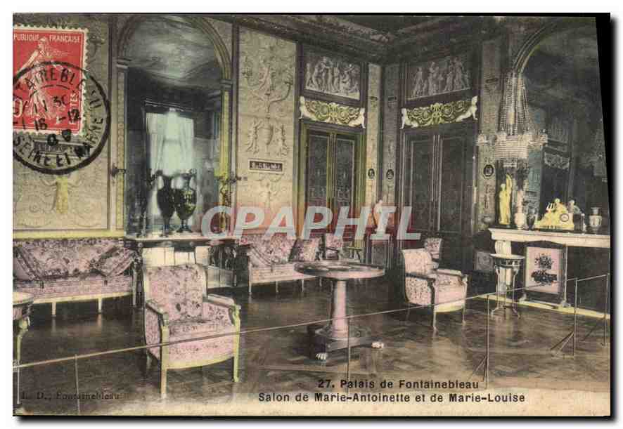 Palais de Fontainebleau — Salon de Marie-Antoinette et de Marie-Louise — L. D., Fontainebleau