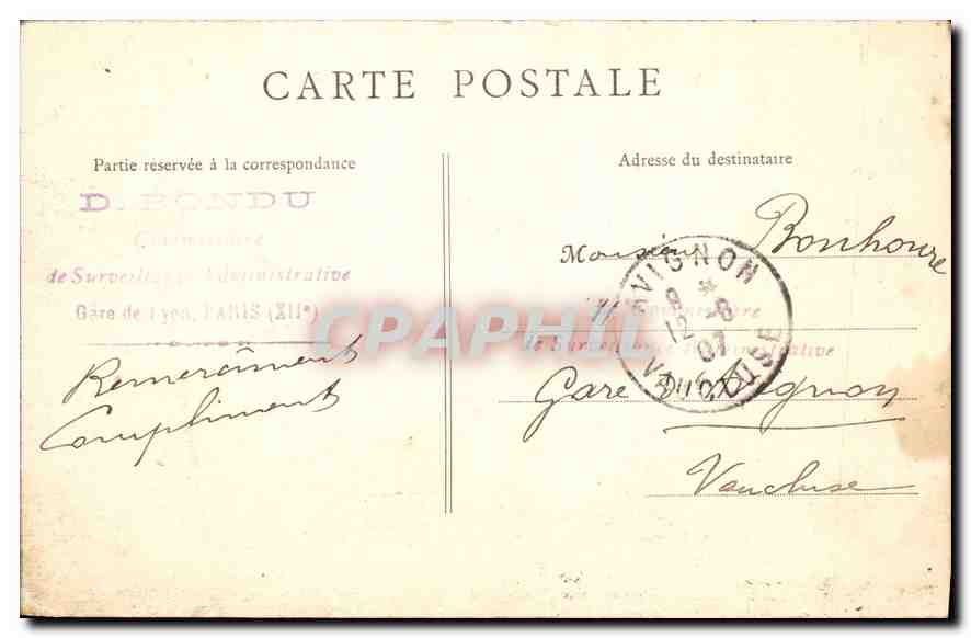 Grotte de Fontainebleau — Vue des rochers — Éditeur non identifié — Verso