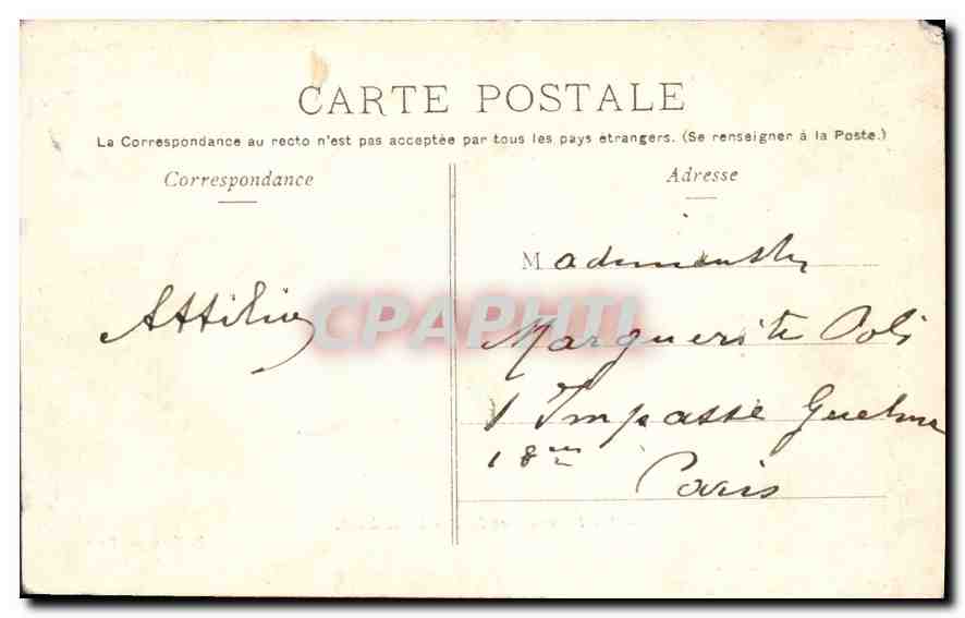Saint-Germain-en-Laye — Le Château — P. Marmuse, Paris, n°40 — Verso