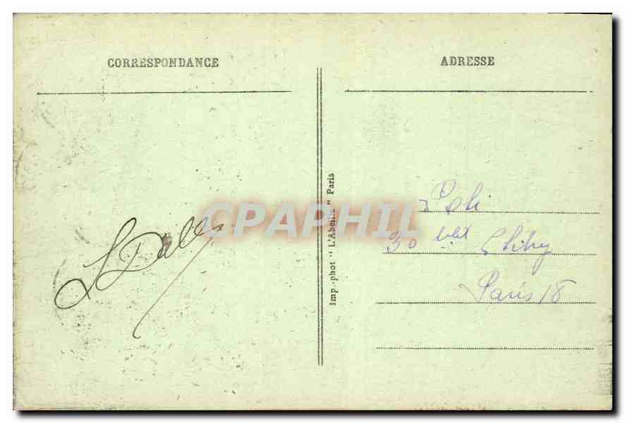 Saint-Germain-en-Laye — Le Château (Facon Sud-Ouest) et Le Musée — Imp. phot. 'L'Abbé' Paris — Verso