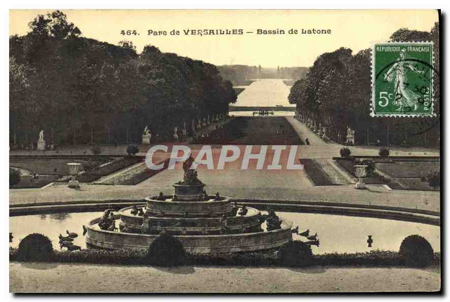 Parc de VERSAILLES — Bassin de Latone — Héliotypie A. Bourdier