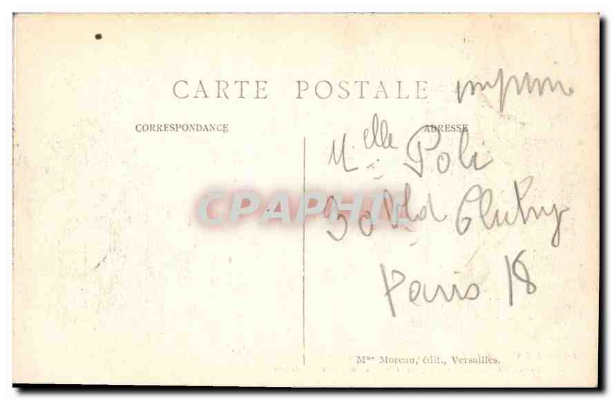 CPA Parc de Versailles  — Verso