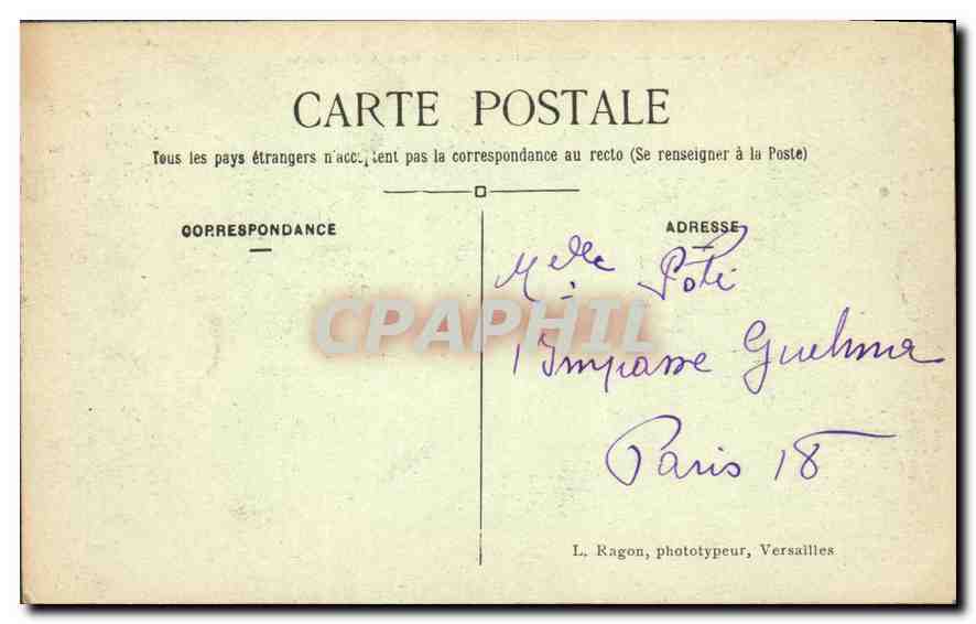 CPA Parc de Versailles Le Bassin de Latone  — Verso