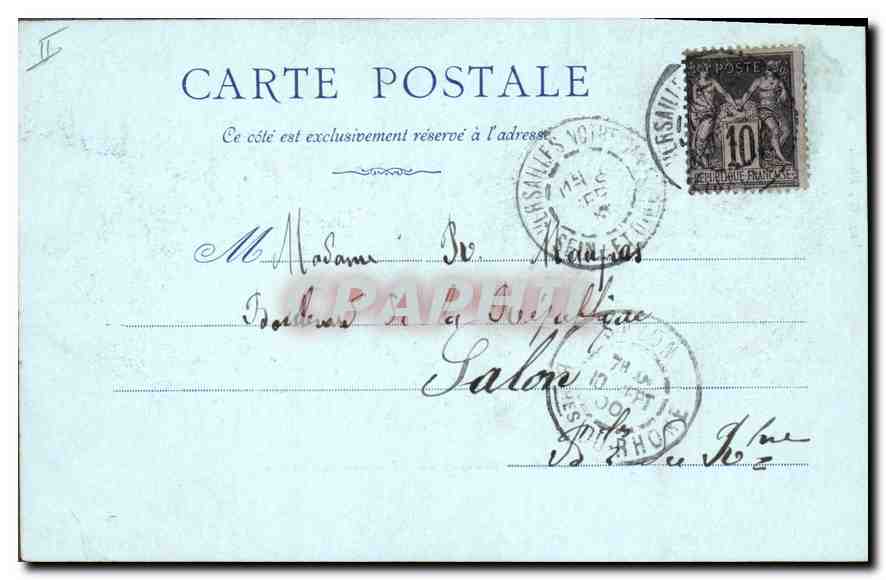 CPA Parc de Versailles Grandes Eaux Bassin de Latone  — Verso