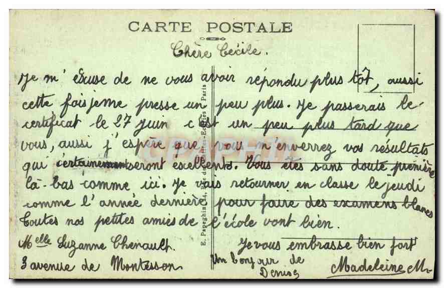CPA Saint Germain en Laye S et O Le Pavillon Henri IV  — Verso