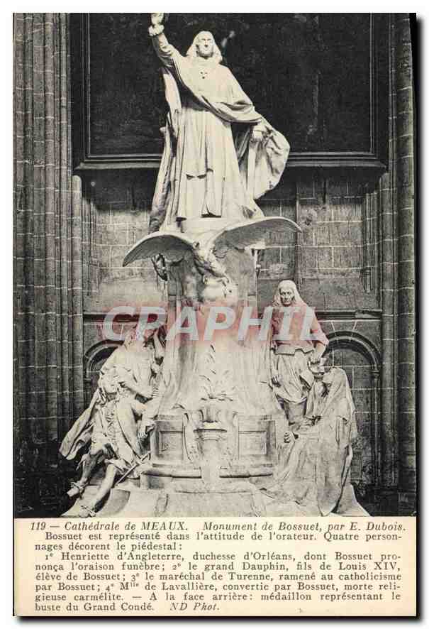 CPA Cathedrale de Meaux Monument de Bossuet 