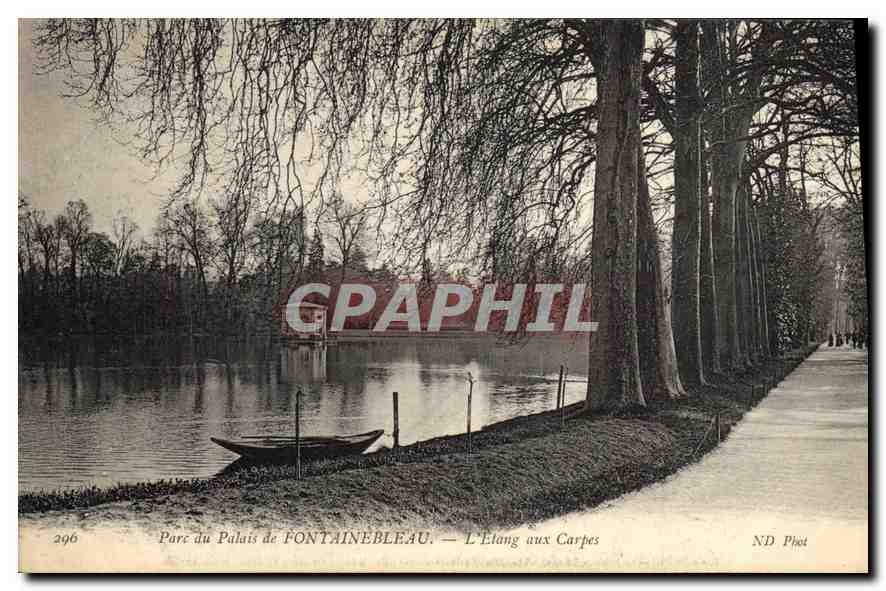 Park des Schlosses FONTAINEBLEAU — Der Karpfen-Springer — ND Phet
