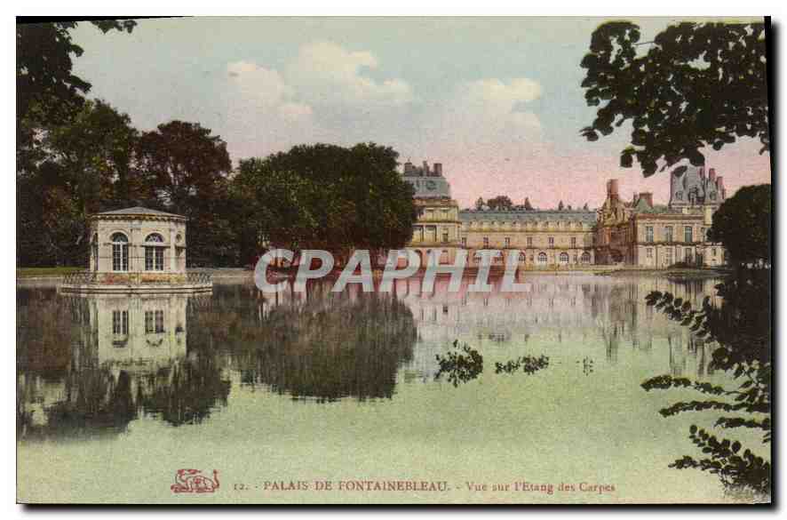 Palais de Fontainebleau — Vue sur l'Etang des Carpes — n°12