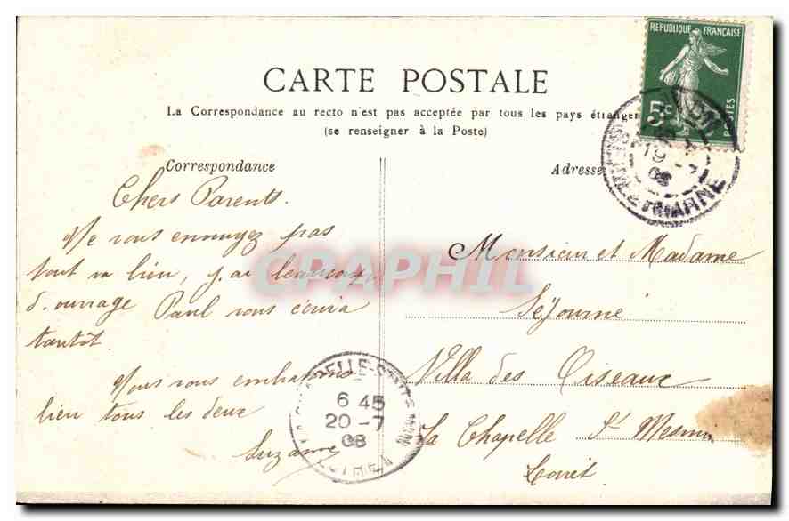 Palais de Fontainebleau — Étang des Carpes et Musée Chinois — G. D. N. G. Pontailler — Reverso