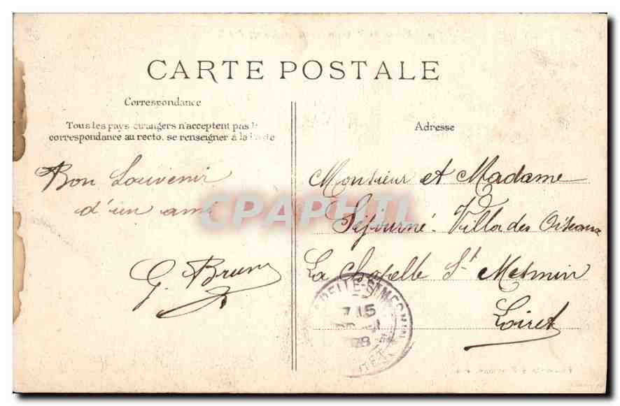 Palais de Fontainebleau — Étang des Carpes — René Cade à Pontonx — Reverso