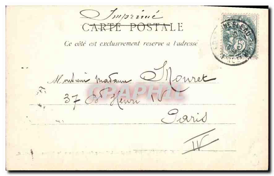 Fontainebleau — L'Etang des Carpes e il Palazzo — Ridéo E. Le Deley, Paris, n°3 — Verso