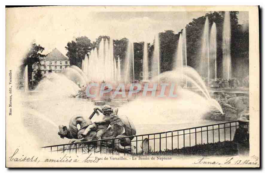 Parc de Versailles — Le Bassin de Neptune — éditeur Mane Moreau, Versailles