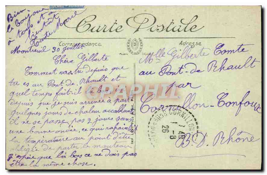 CPA Versailles La Cour d'Honneur  — Rückseite