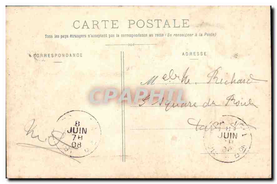 CPA Versailles Bassin de Latone et Tapis Vert  — Verso