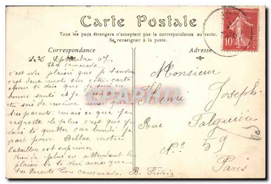 CPA Saint Germain en Laye La Terrasse  — Verso