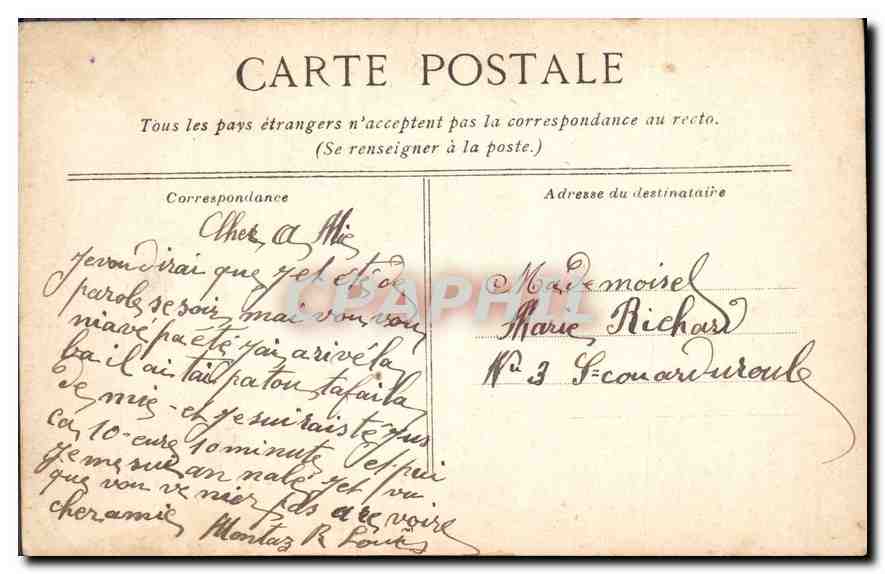 CPA Versailles Palais du Grand Trianon  — Verso