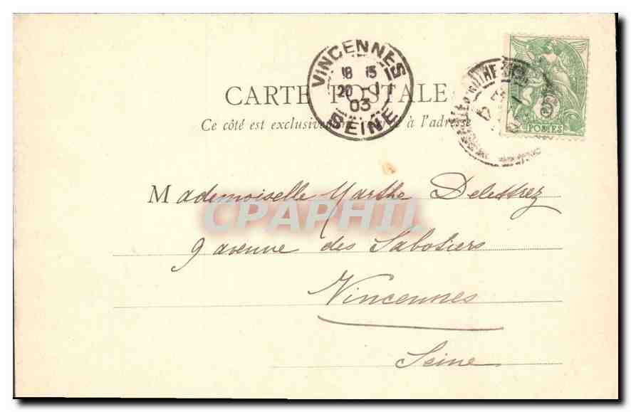 CPA Versailles S et O Parc du Petit trianon La Porte du Hameau  — Verso