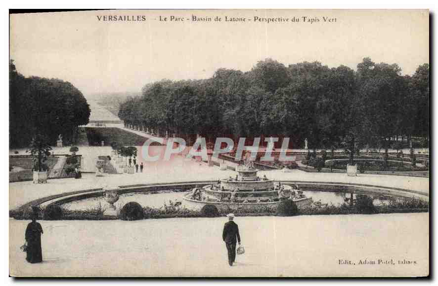 CPA Versailles Le Parc Bassin de Latone Perspective du Tapis Vert 