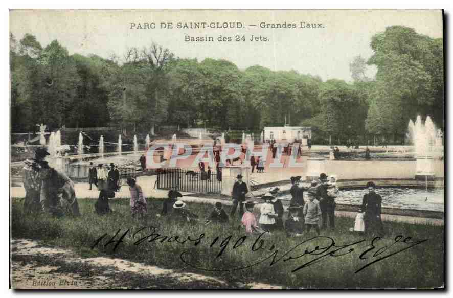 CPA Parc de Saint Cloud Grandes Eaux Bassin des 24 Jets 
