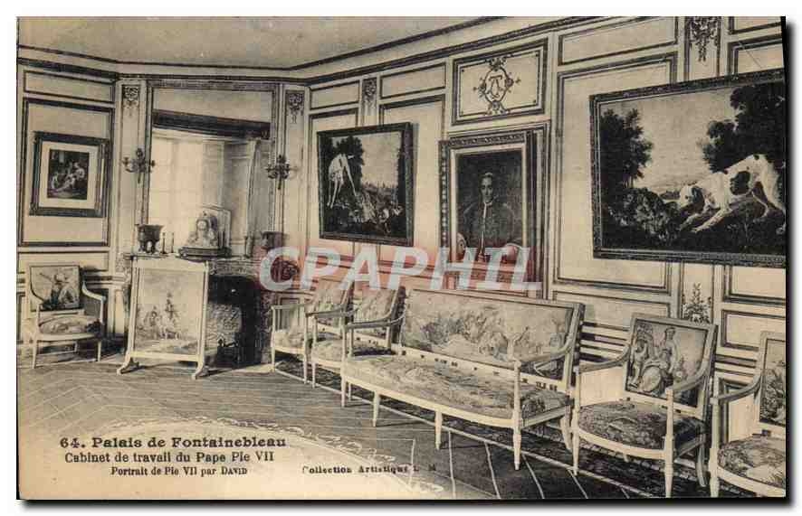 Palais de Fontainebleau — Cabinet de travail du Pape Pie VII — Collection Artistique n°64