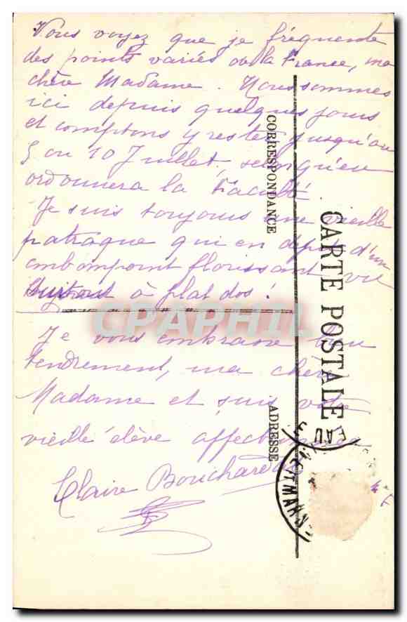 Fontainebleau — La Forêt — Le Carrefour du Nid de l'Aigle — LL — Verso