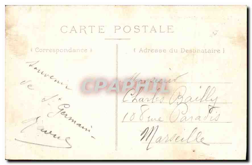 CPA St Germain en Laye Le Chateau  — Verso