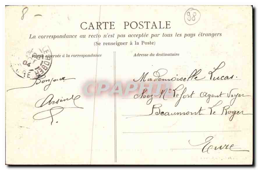 CPA Versailles Le Chateau vu de la Terrasse  — Verso