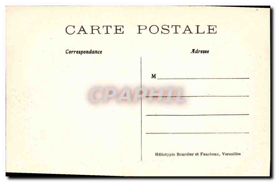 CPA Palais de Versailles Galerie des Batailles  — Verso