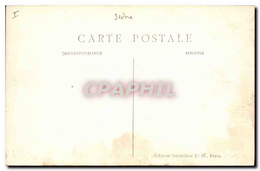 CPA Bois de Vincennes Le Lac de St Mande  — Rückseite
