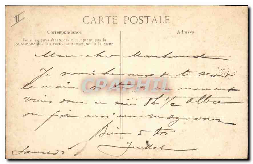 CPA Lyon Vue generale sur Vaise et le Mont d'Or  — Verso