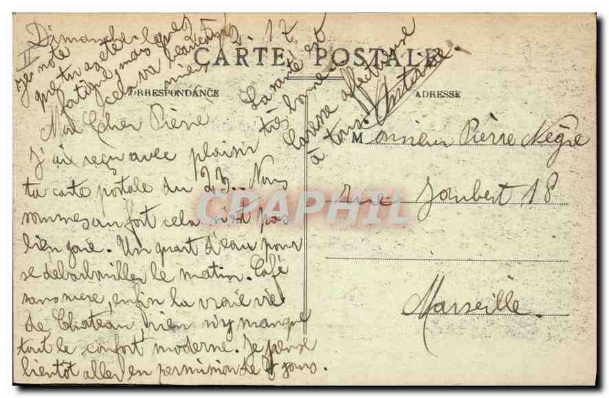 CPA Lyon Vue generale sur Vaise et le Mont d'Or  — Verso
