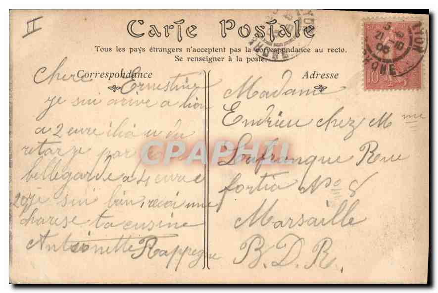 CPA Lyon Vue generale prise de Fourviere  — Verso