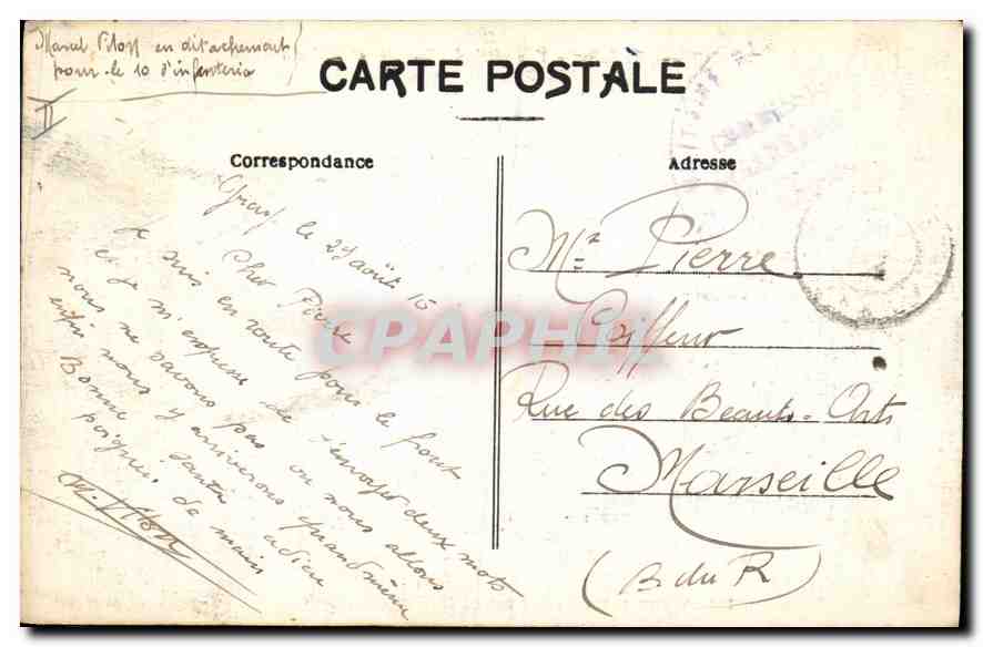 CPA Lyon La Saone Vue generale de Vaise et de Serin  — Verso
