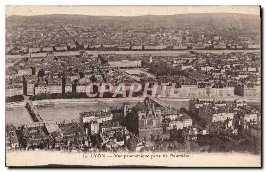 CPA Lyon Vue Panoramique prise de Fourviere 
