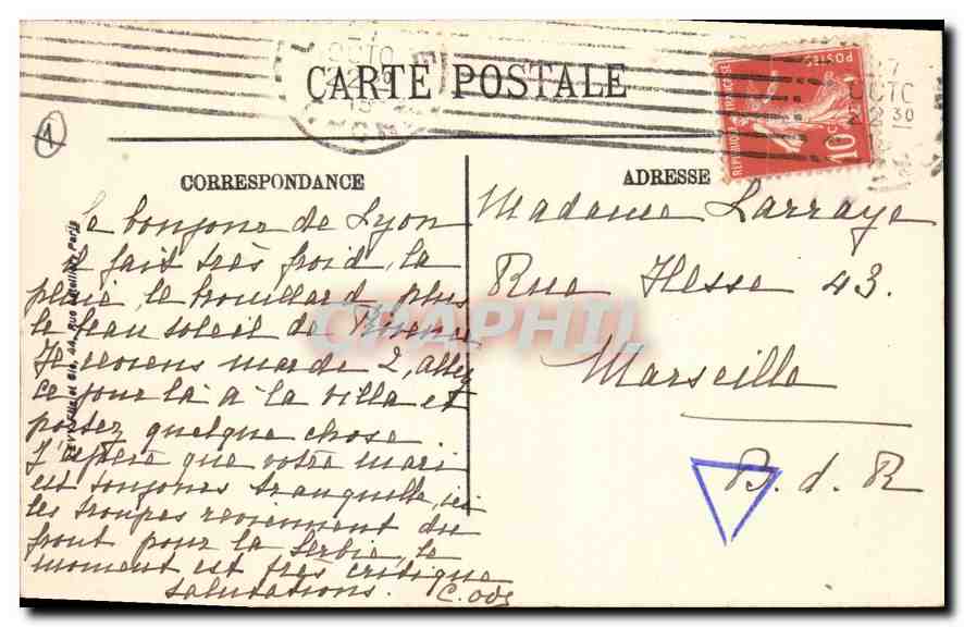 CPA Lyon Theatre des Celestins  — Verso