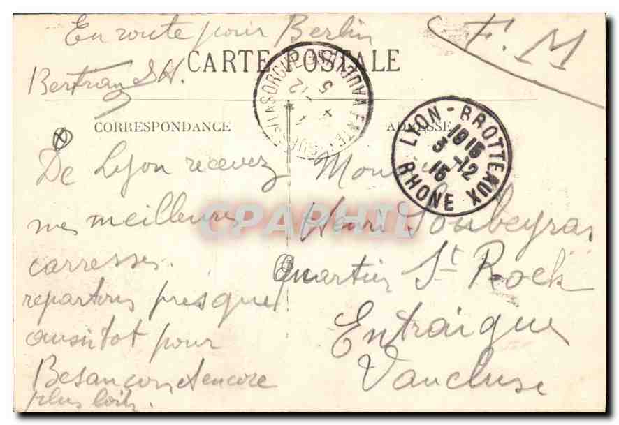 CPA Lyon Le grand Theatre  — Verso