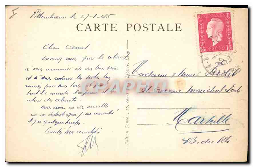 CPA Lyon Opera  — Verso