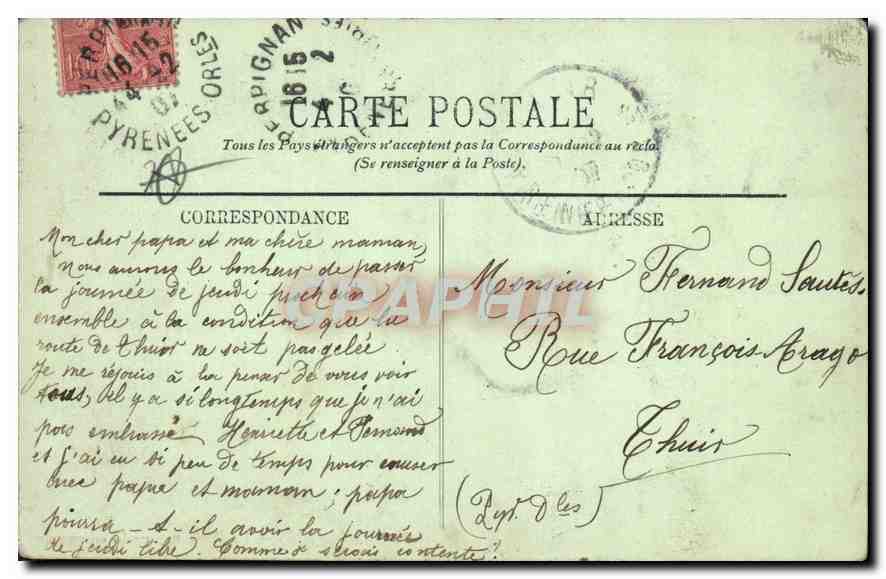 LYON — La Préfecture — LL — Verso