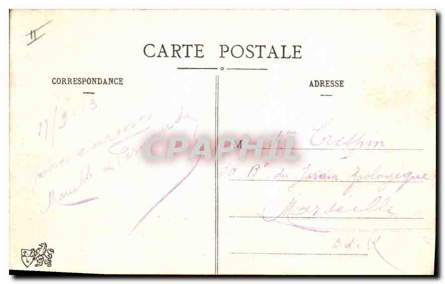 CPA Lyon La Prefecture du Rhone  — Verso