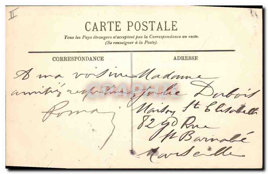CPA Lyon La Prefecture du Rhone  — Verso