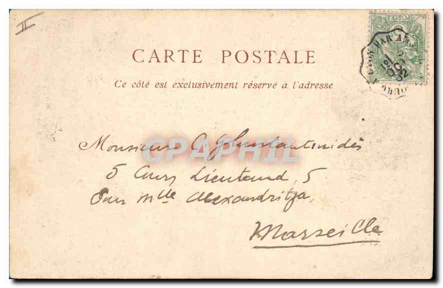 CPA Lyon La Prefecture  — Verso