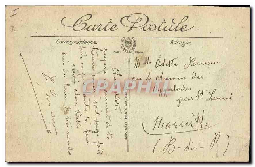 LYON — La Préfecture — XX. — Éditeur Lévy Fils & Cie, n°55 — Verso